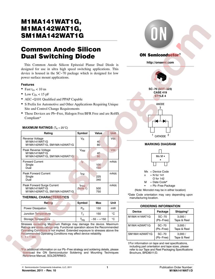 M1MA14xWAT1, SM1MA142WAT1G