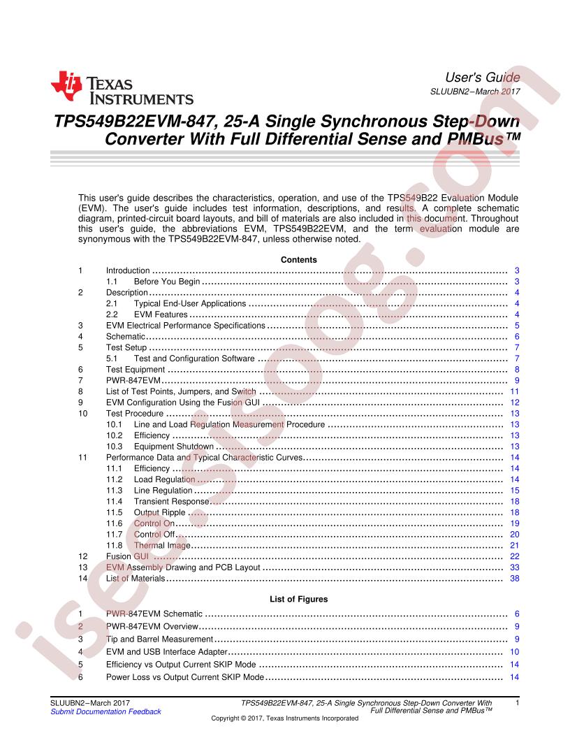 TPS549B22EVM-847 User Guide