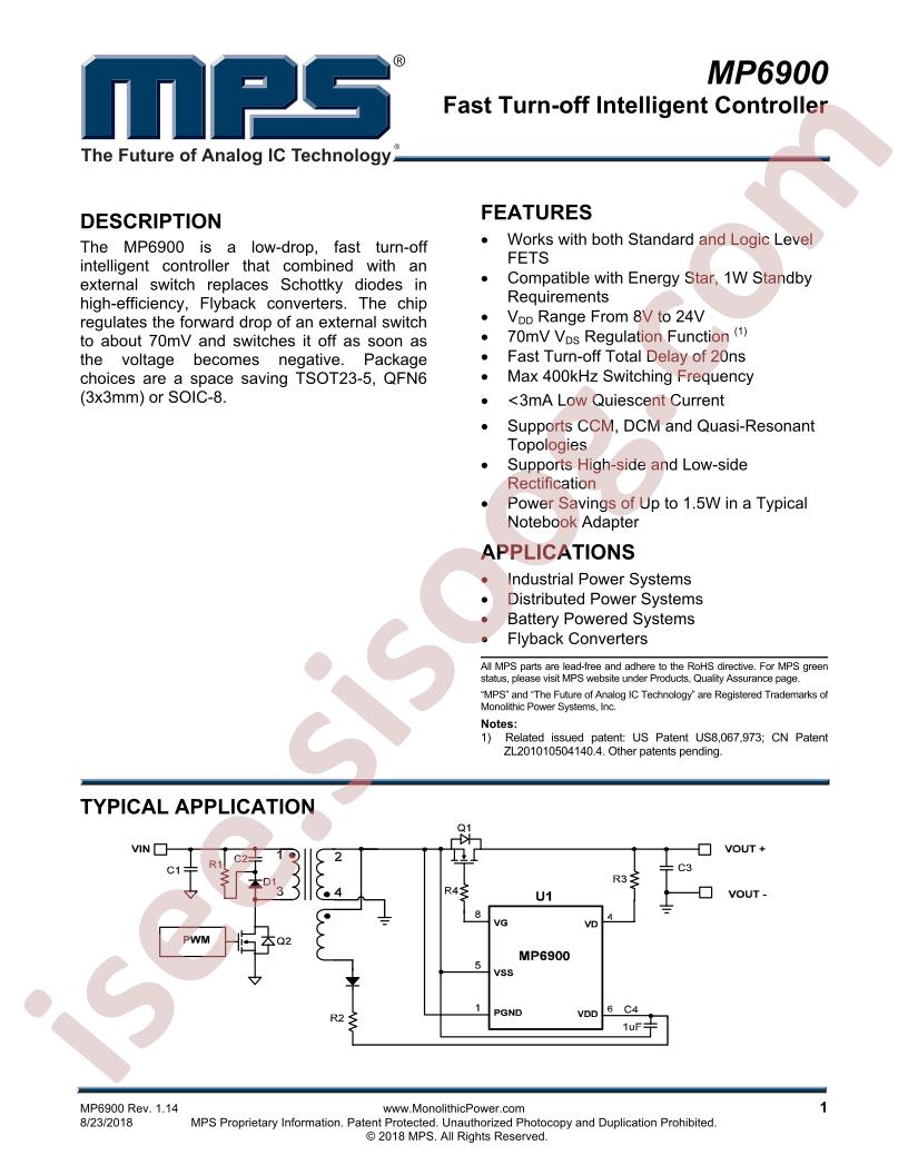 MP6900 Datasheet