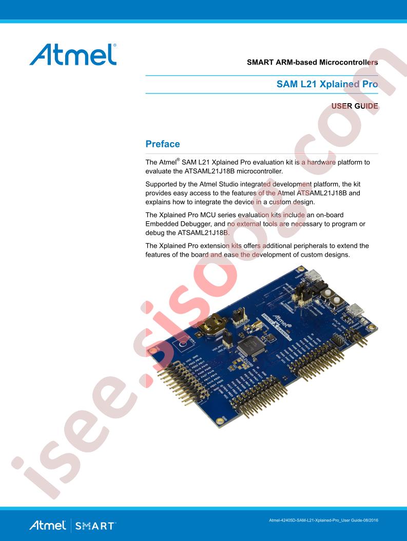ATSAML21-XPRO User Guide