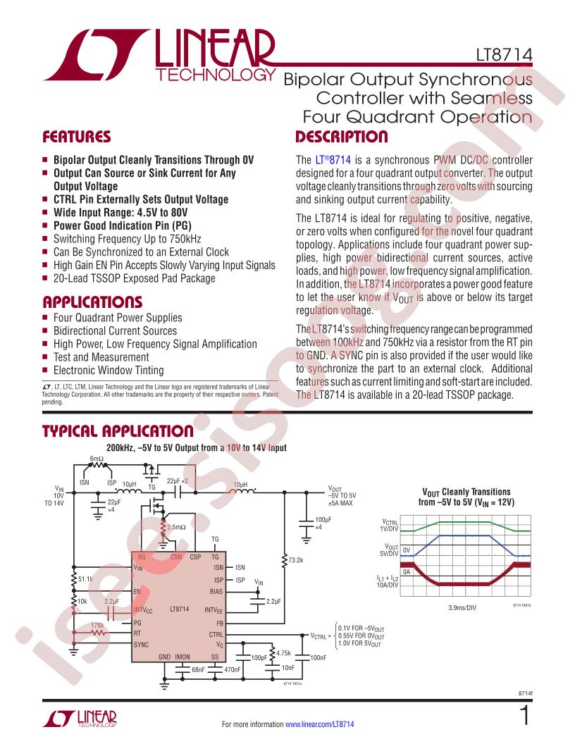 LT8714 Datasheet