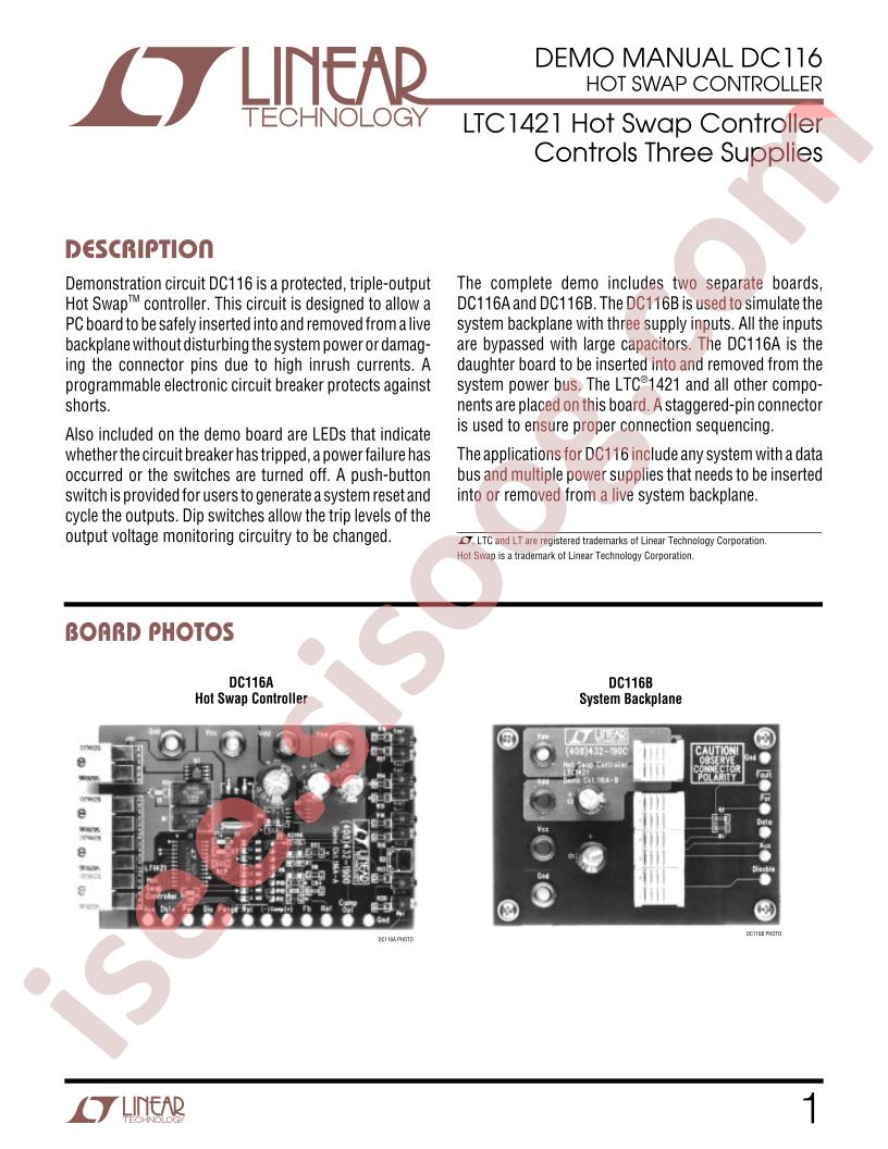 DC116 Demo Manual