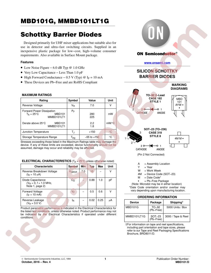 MBD101, MMBD101LT1