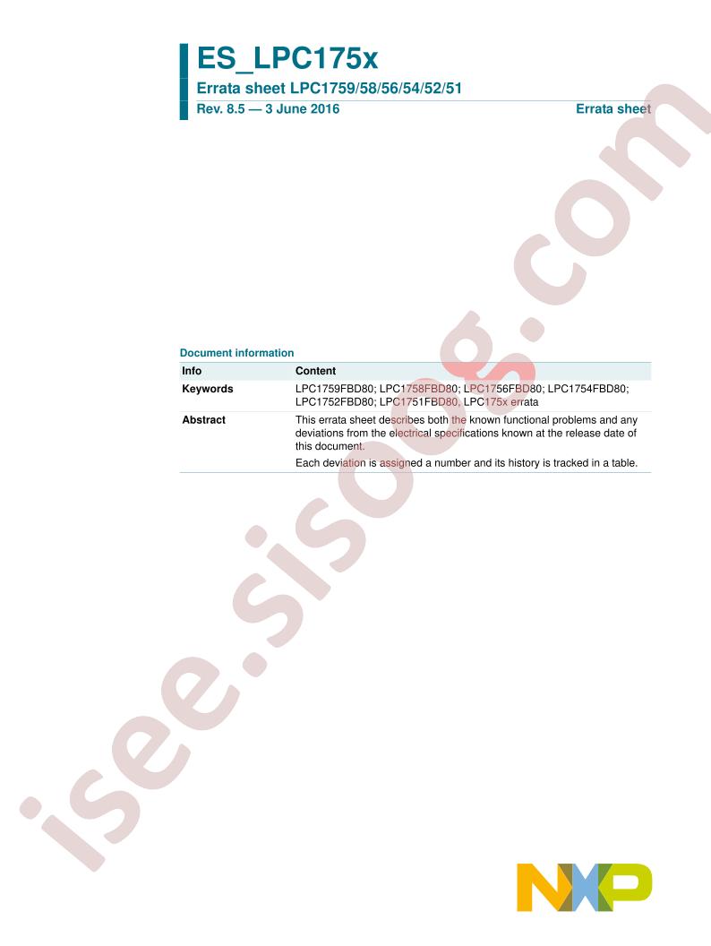LPC175x Errata