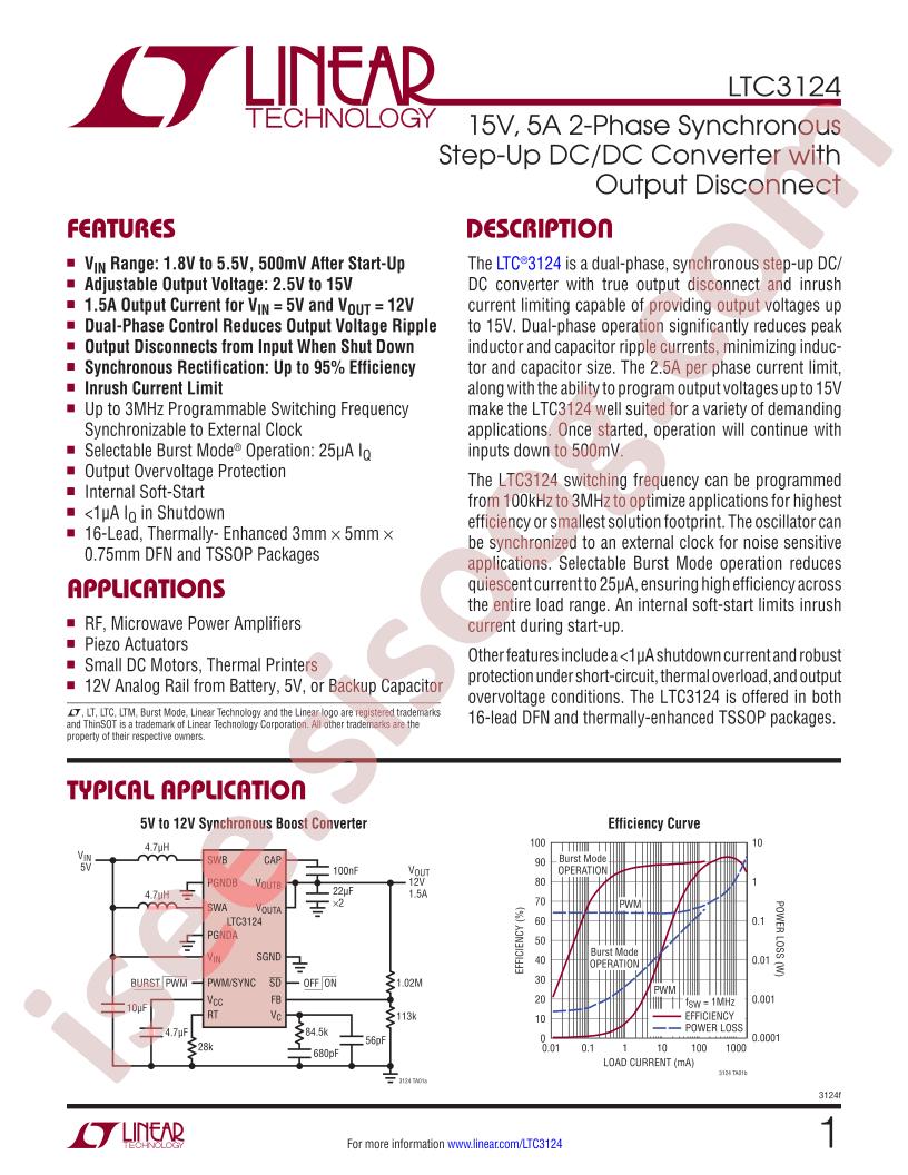LTC3124 Datasheet