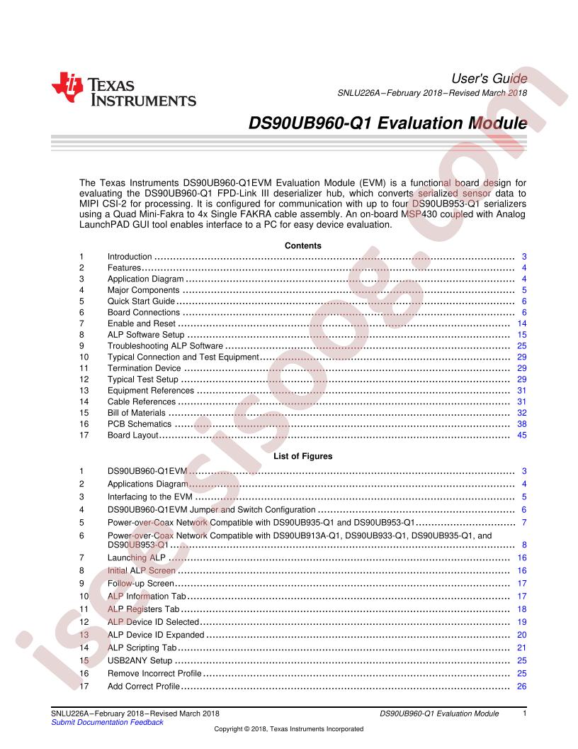 DS90UB960-Q1EVM User Guide