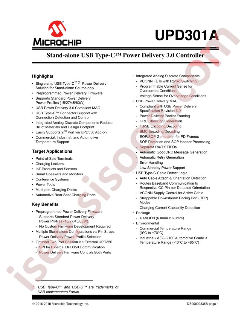 UPD301A Datasheet