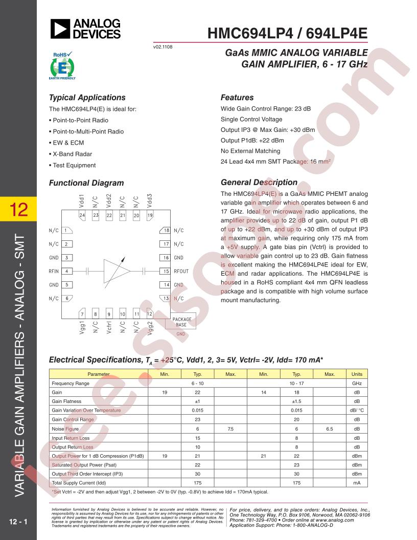 HMC694LP4E