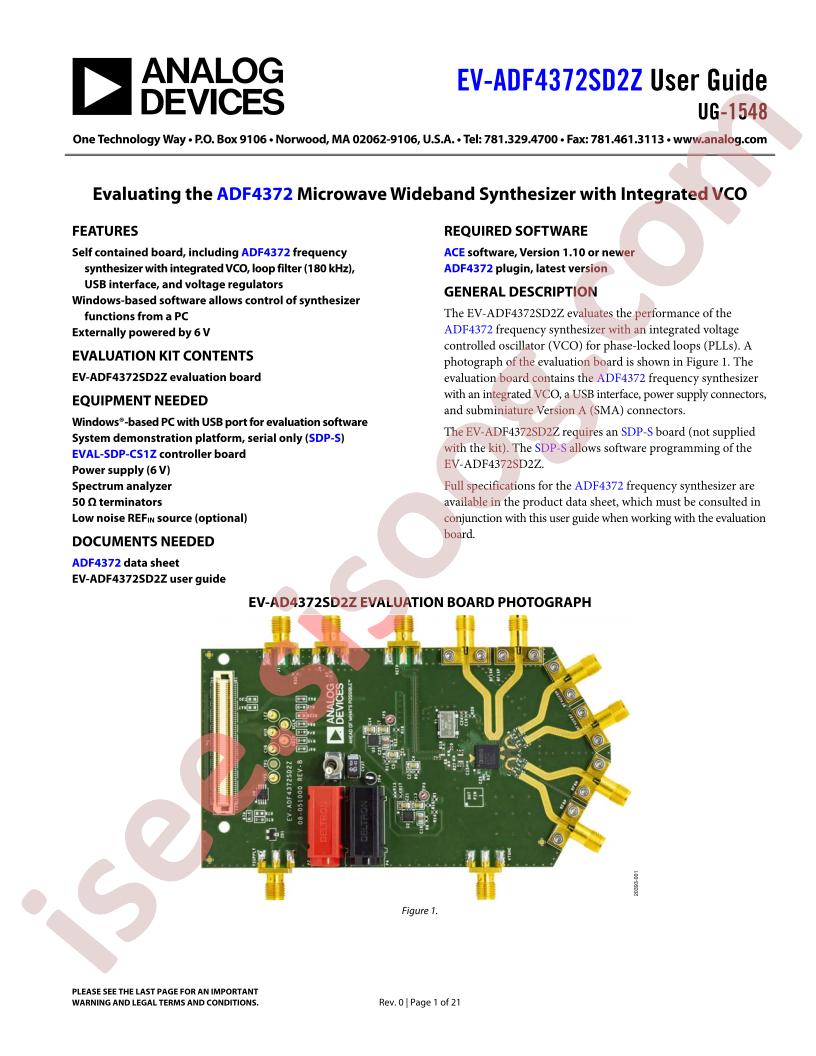 EV-ADF4372SD2Z Guide