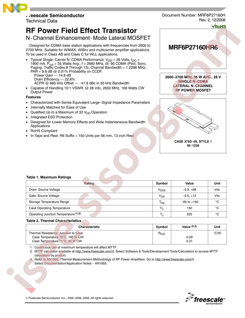 MRF6P27160H