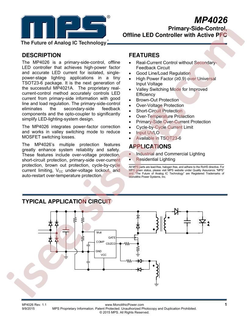 MP4026 Datasheet