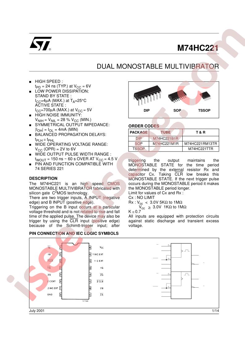 M74HC221