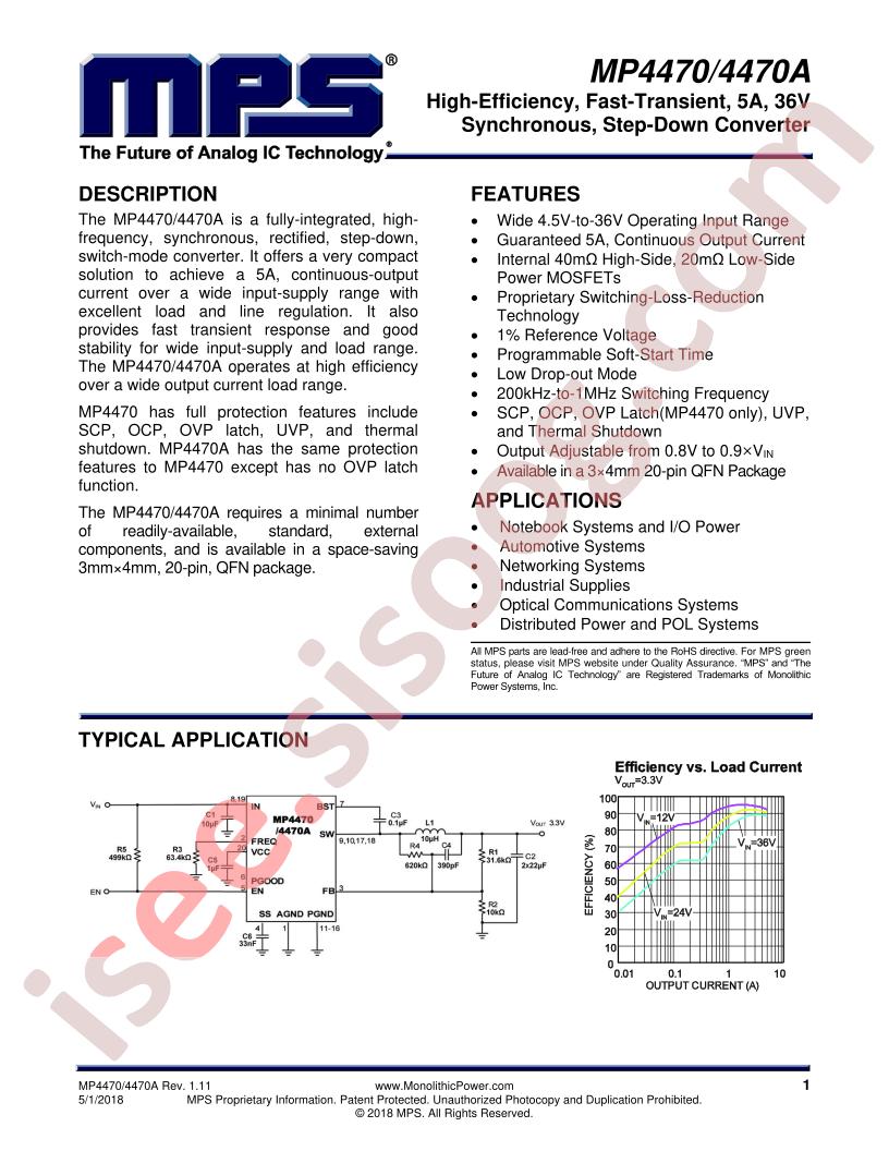 MP4470(A) Datasheet
