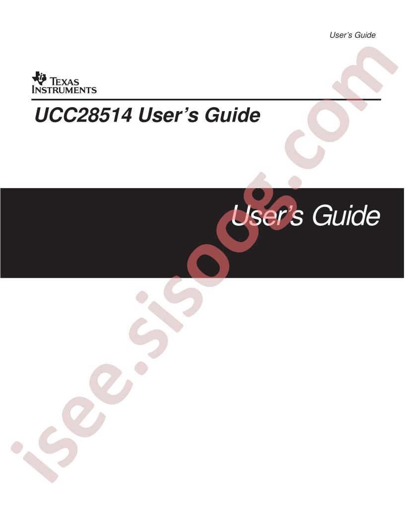 UCC28514 Guide