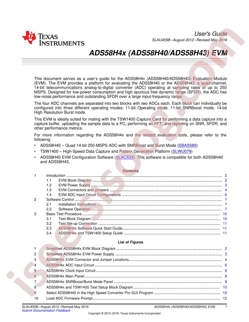 ADS58H40/43EVM User Guide