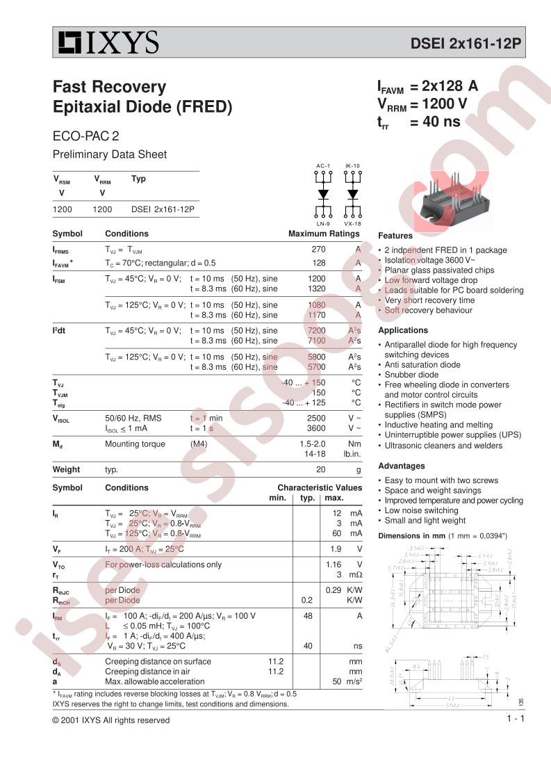 DSEI2X161-12P