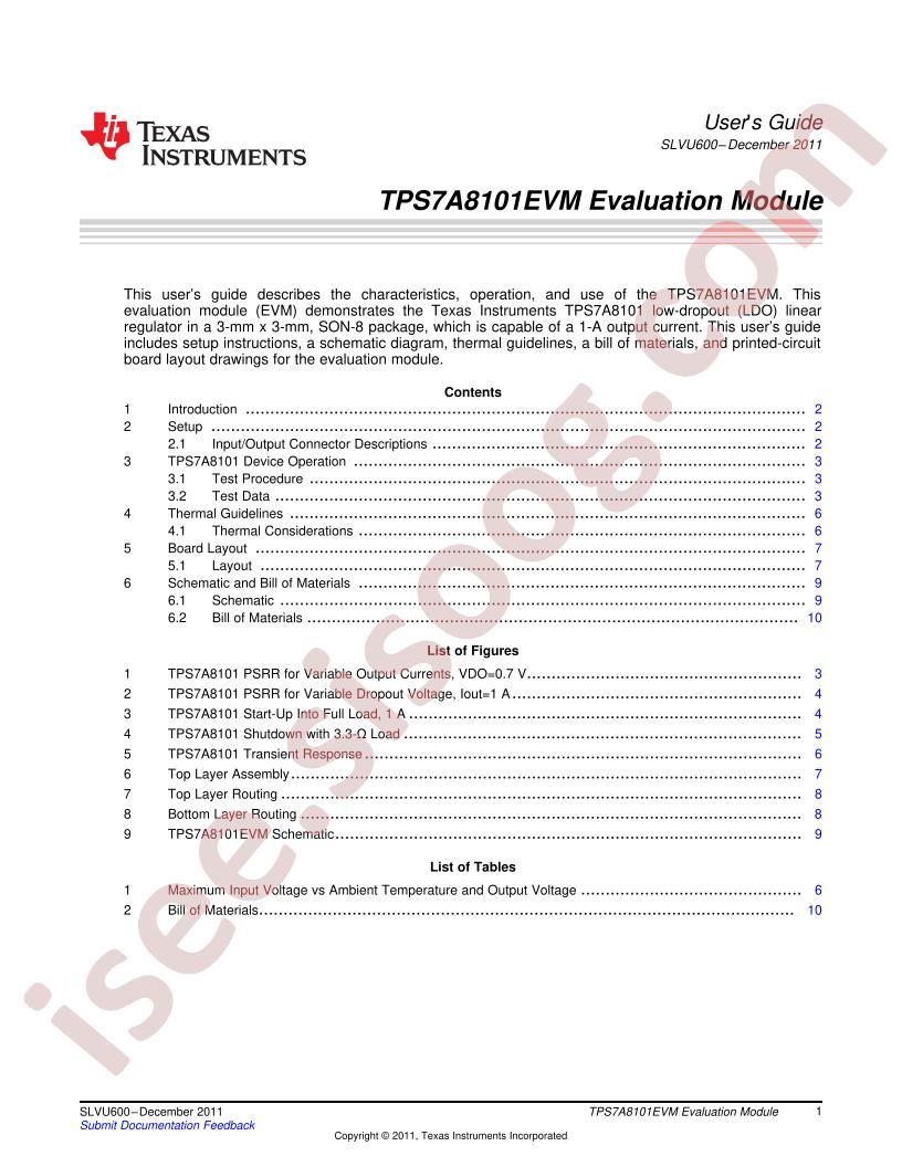 TPS7A8101EVM User Guide