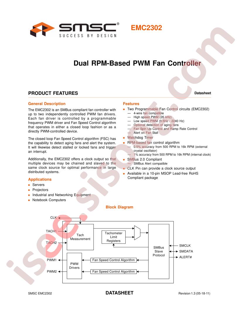 EMC2302 Datasheet