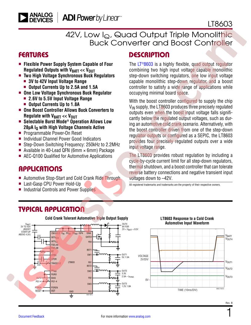 LT8603 Datasheet