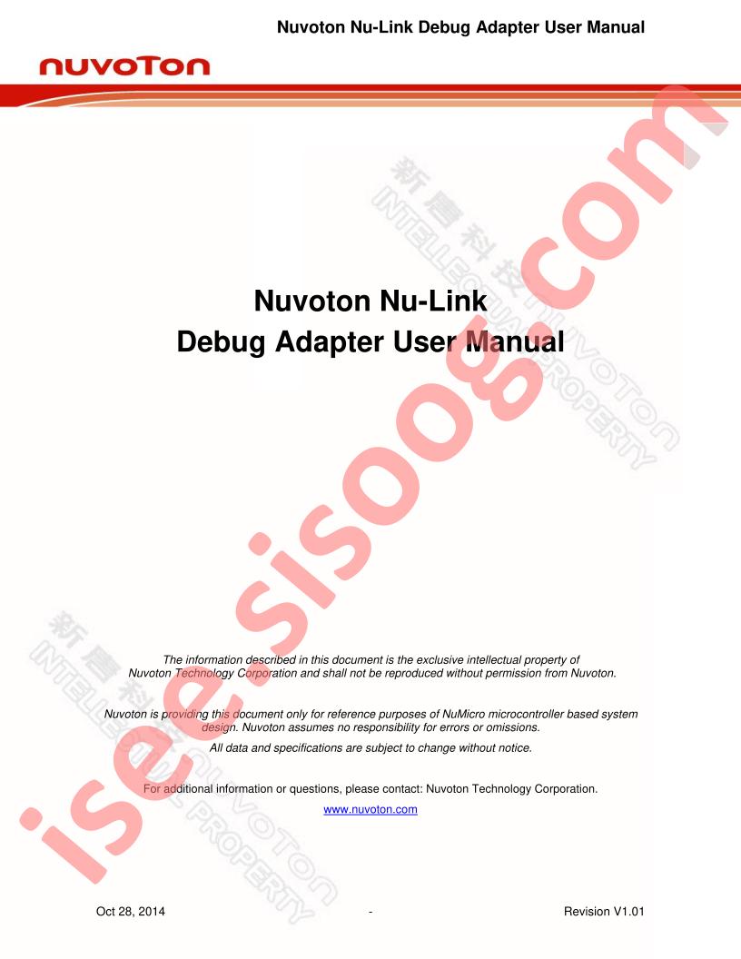 Nu-Link Debug Adapter User Manual