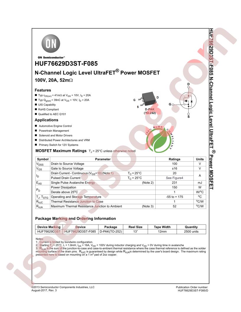 HUF76629D3ST-F085