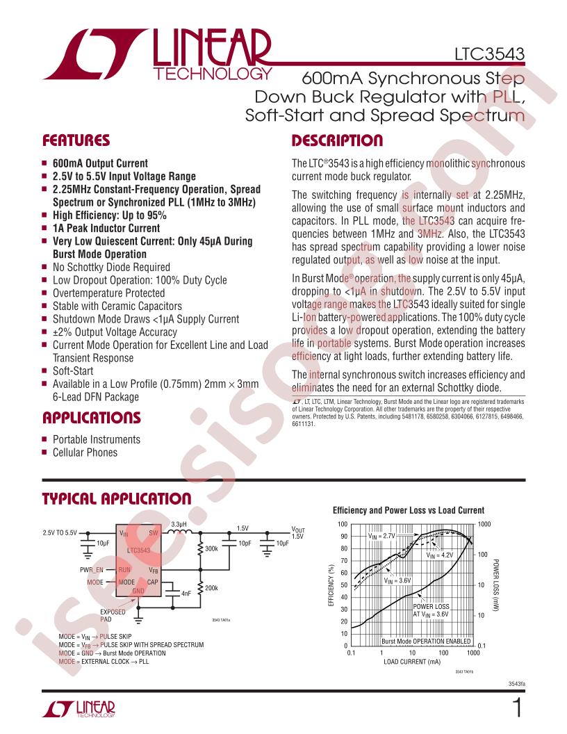 LTC3543 Datasheet