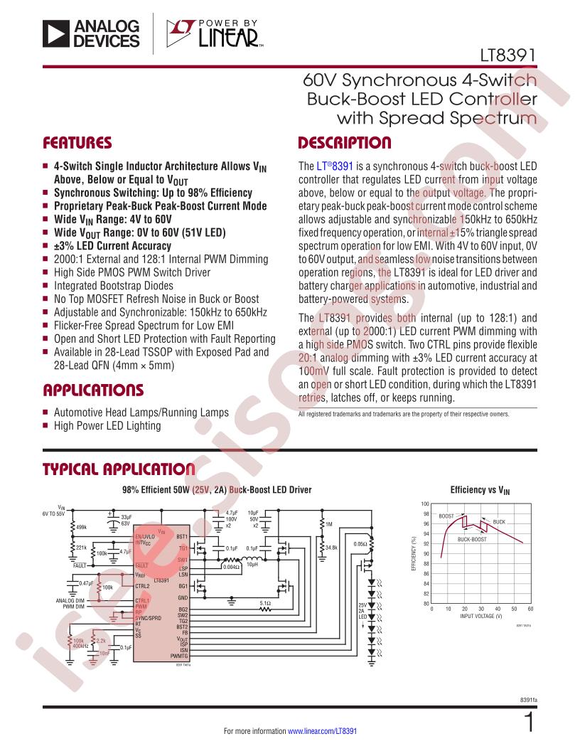 LT8391 Datasheet