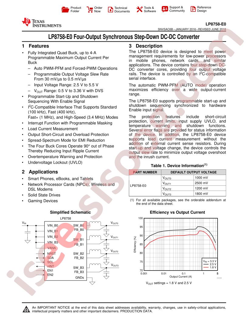 LP8758-E0 Datasheet