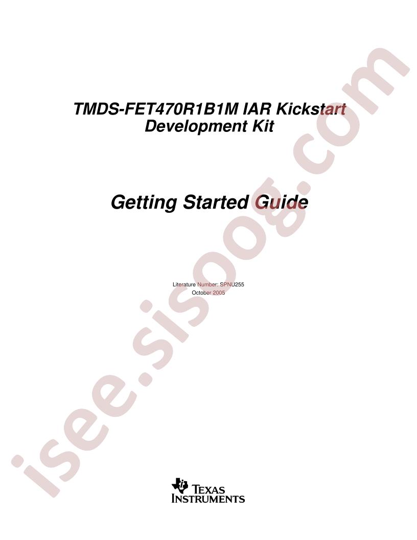 TMDS-FET470R1B1M Kit Guide