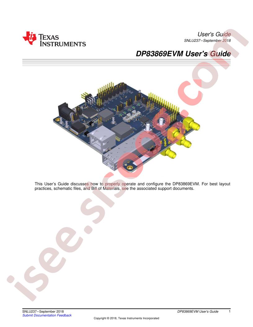DP83869EVM User Guide