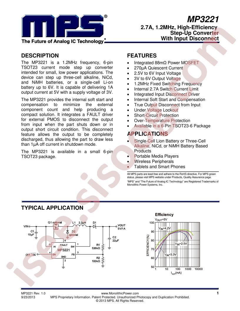 MP3221 Datasheet