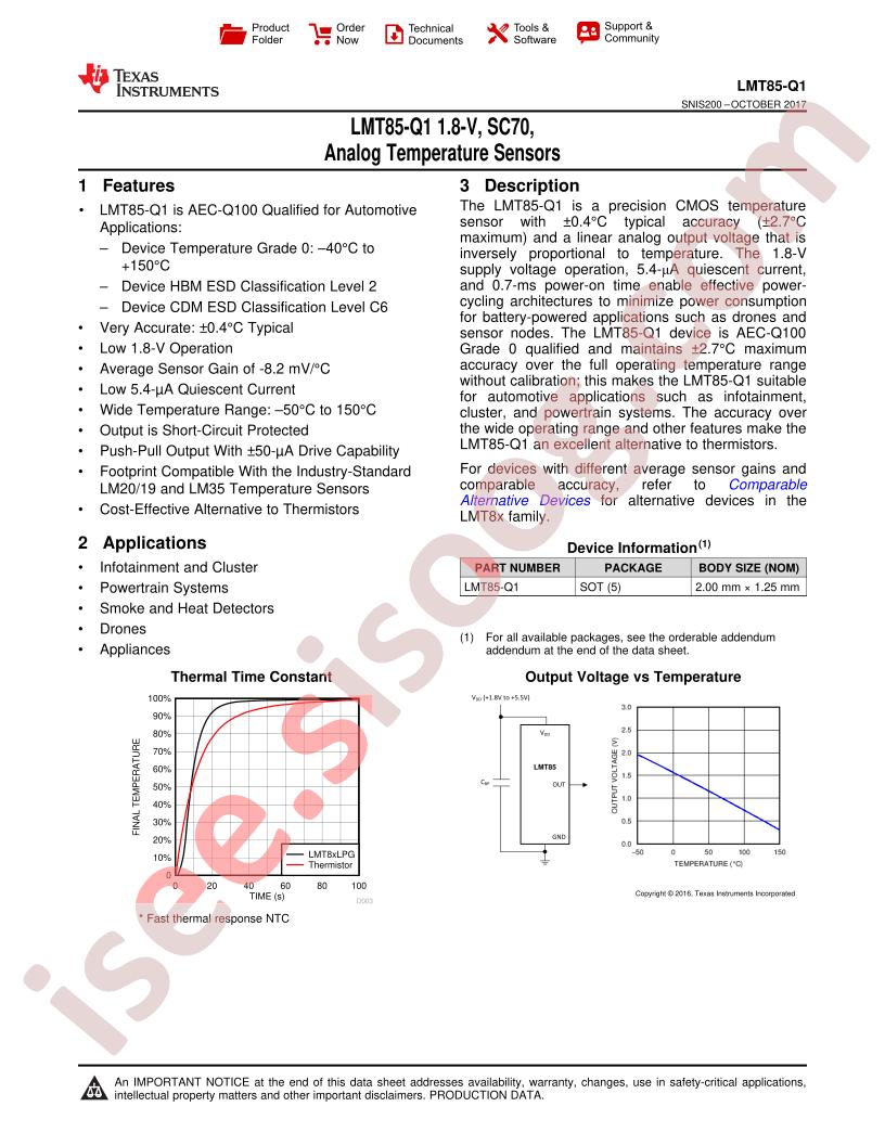 LMT85(-Q1) Datasheet