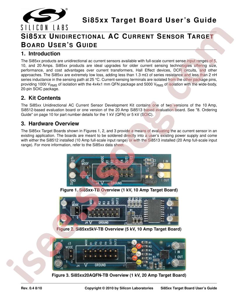 SI85xx Target Board Guide