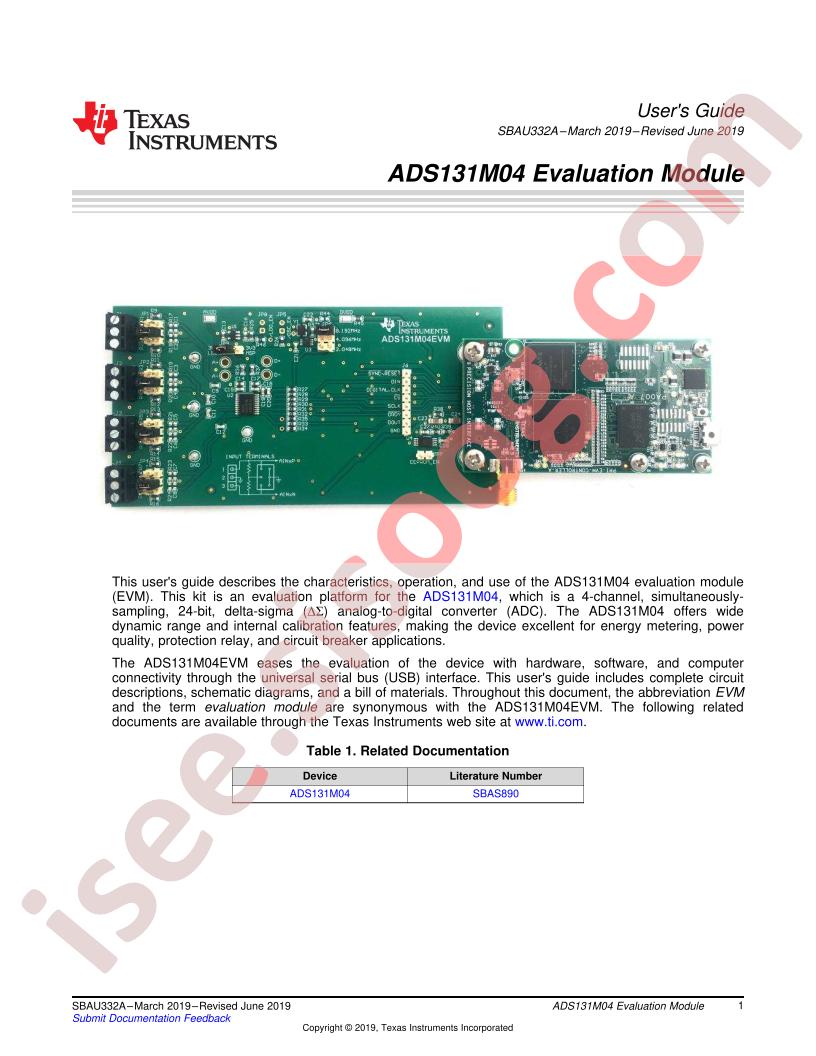 ADS131M04EVM User Guide