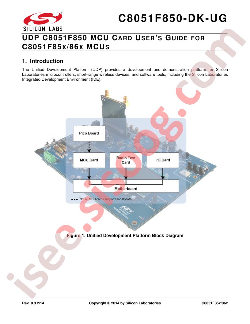 C8051F850-DK Guide