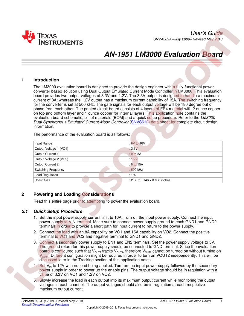 LM3000 Eval Board