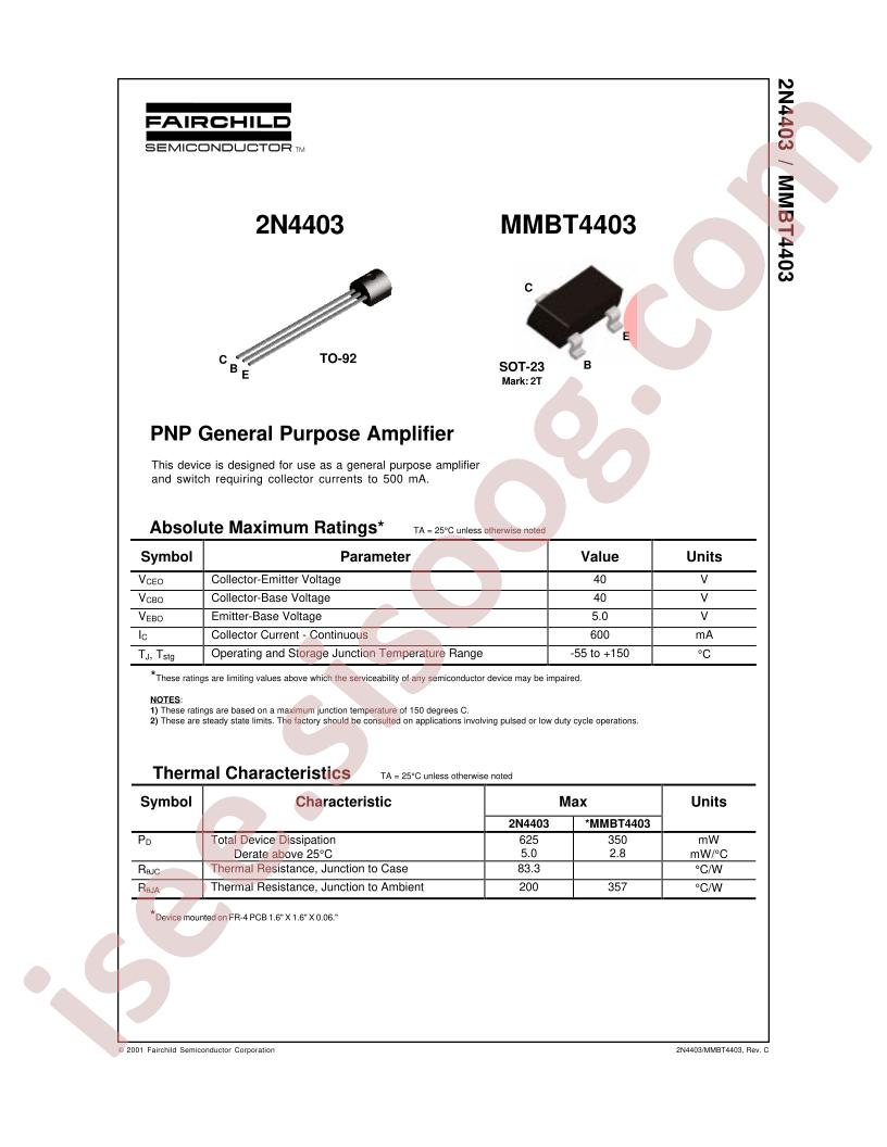 2N4403, MMBT4403