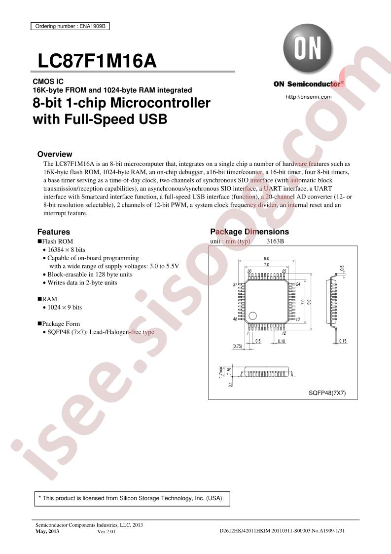 LC87F1M16A