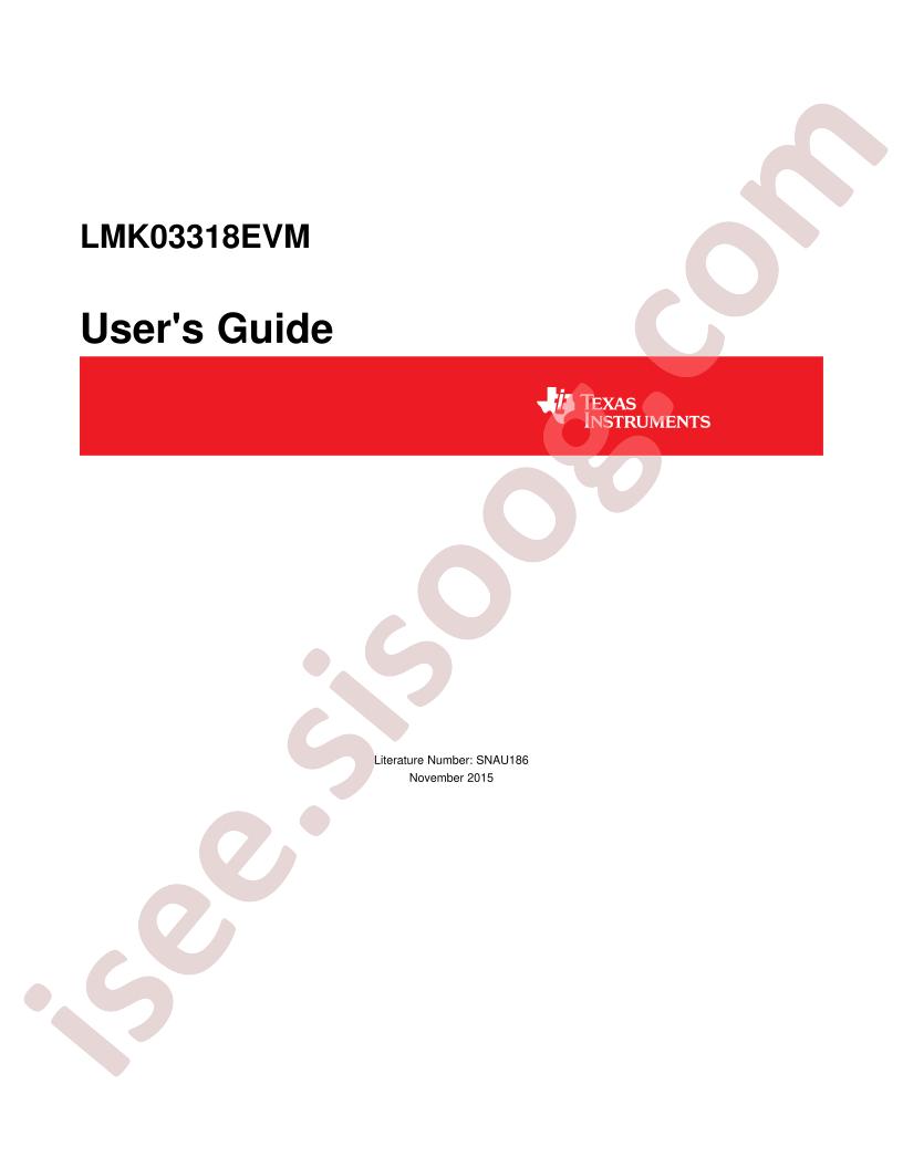 LMK03318EVM User Guide