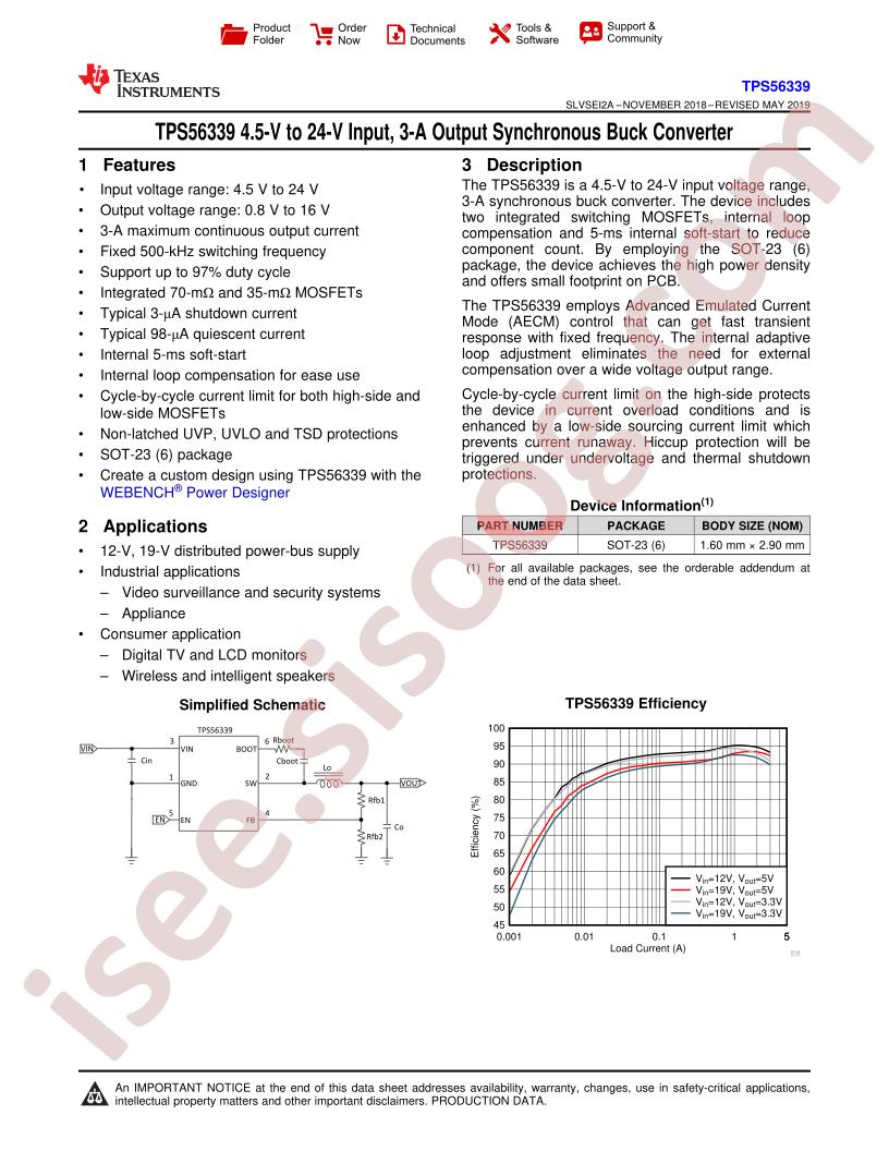 TPS56339 Datasheet