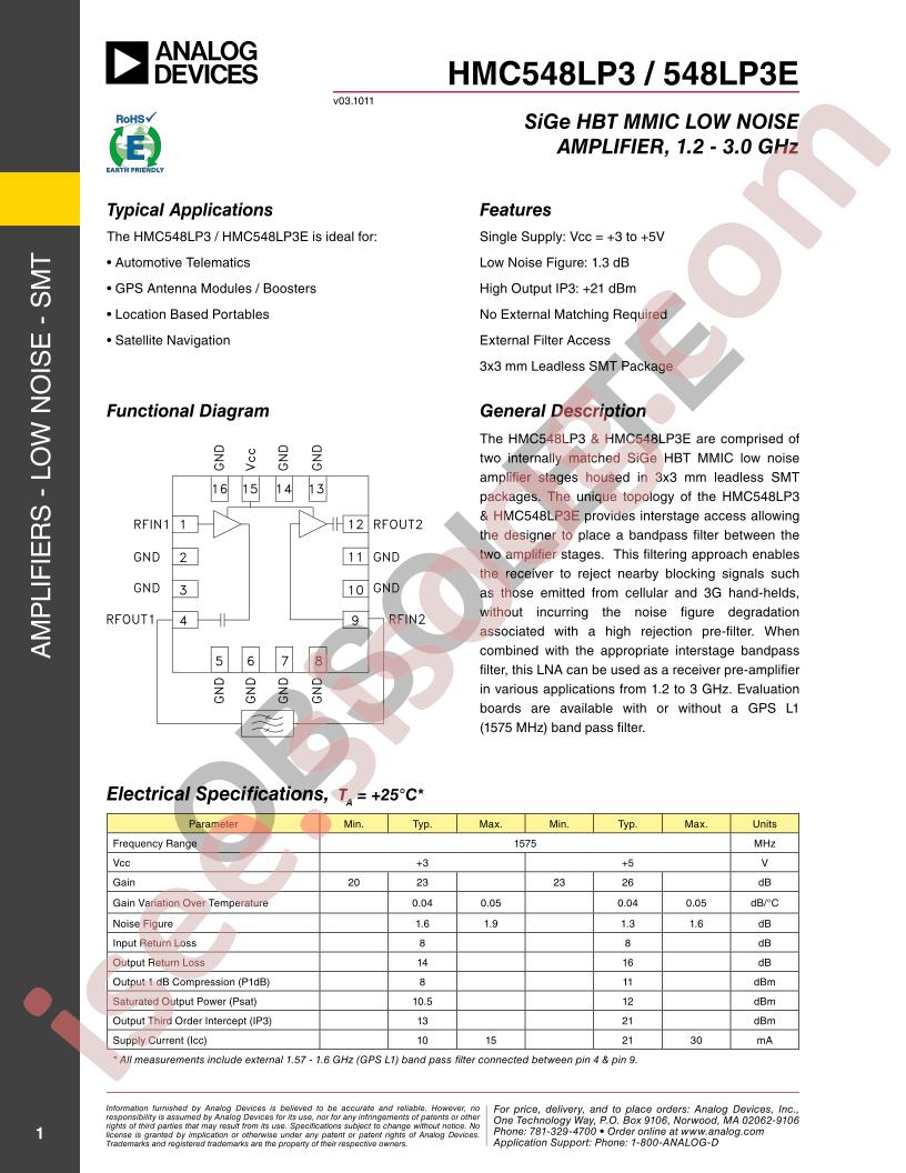 HMC548LP3,E