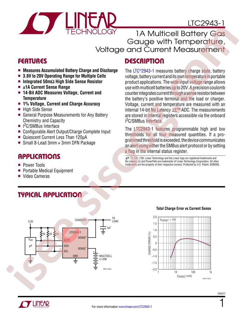 LTC2943-1 Datasheet