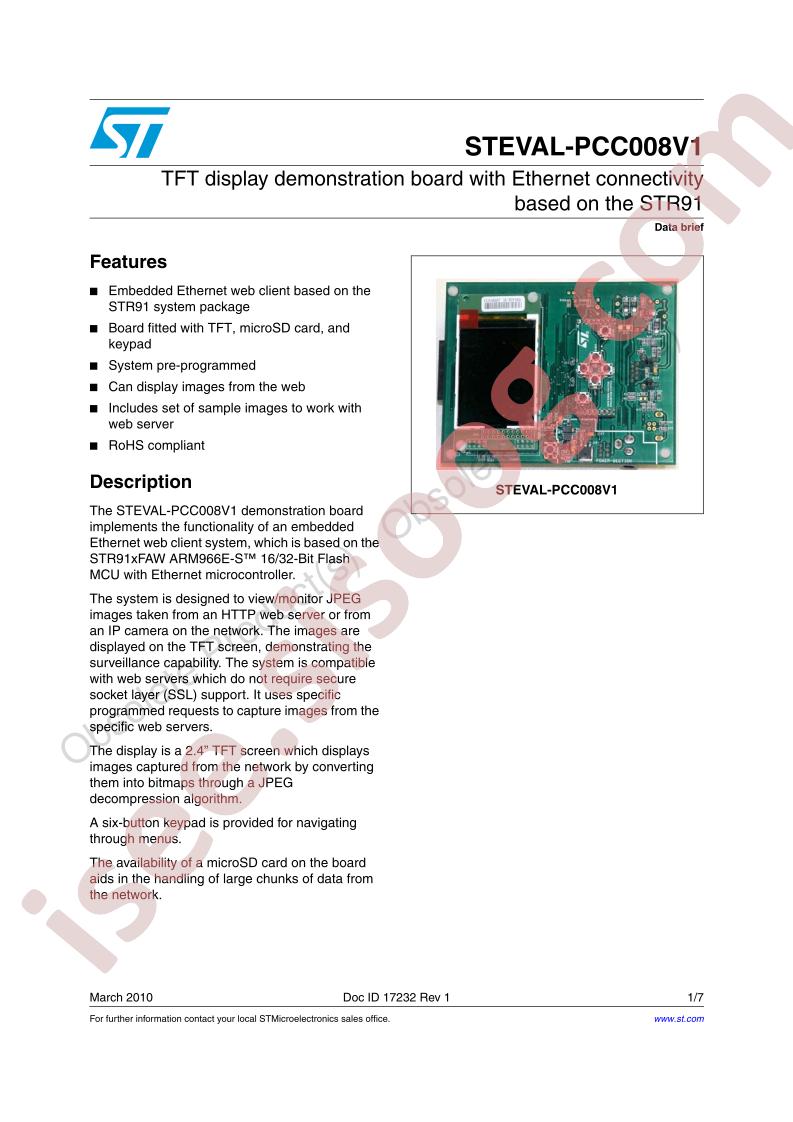 STEVAL-PCC008V1 Data Brief