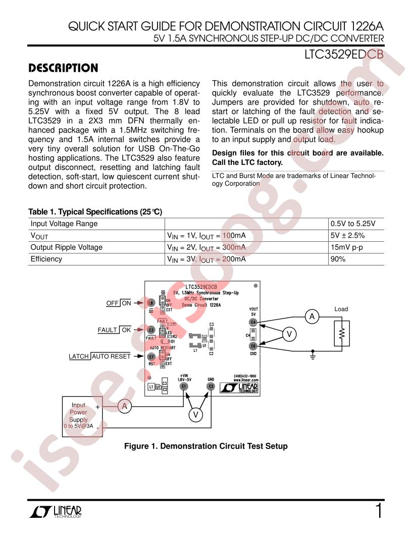 DC1226A Quick Start Guide