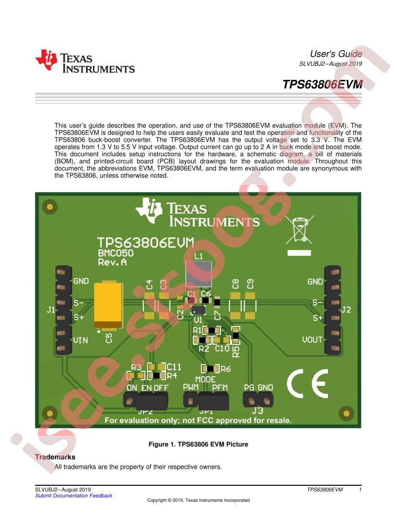 TPS63806EVM User Guide