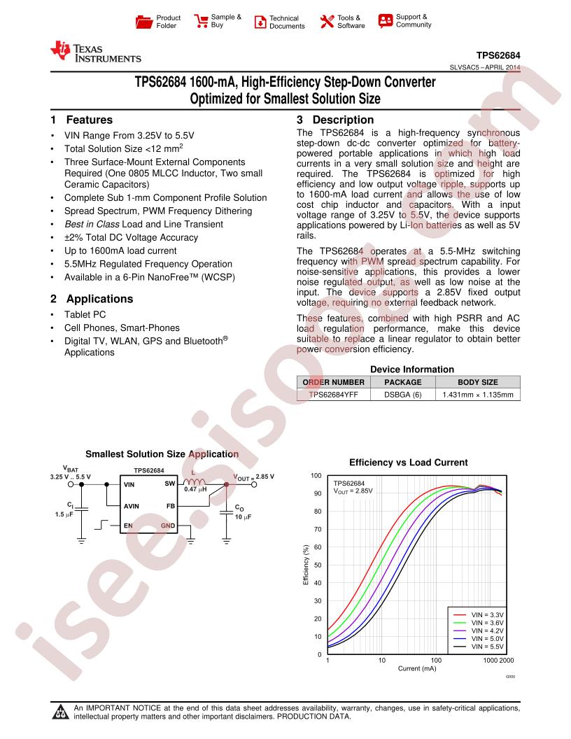 TPS62684 Datasheet