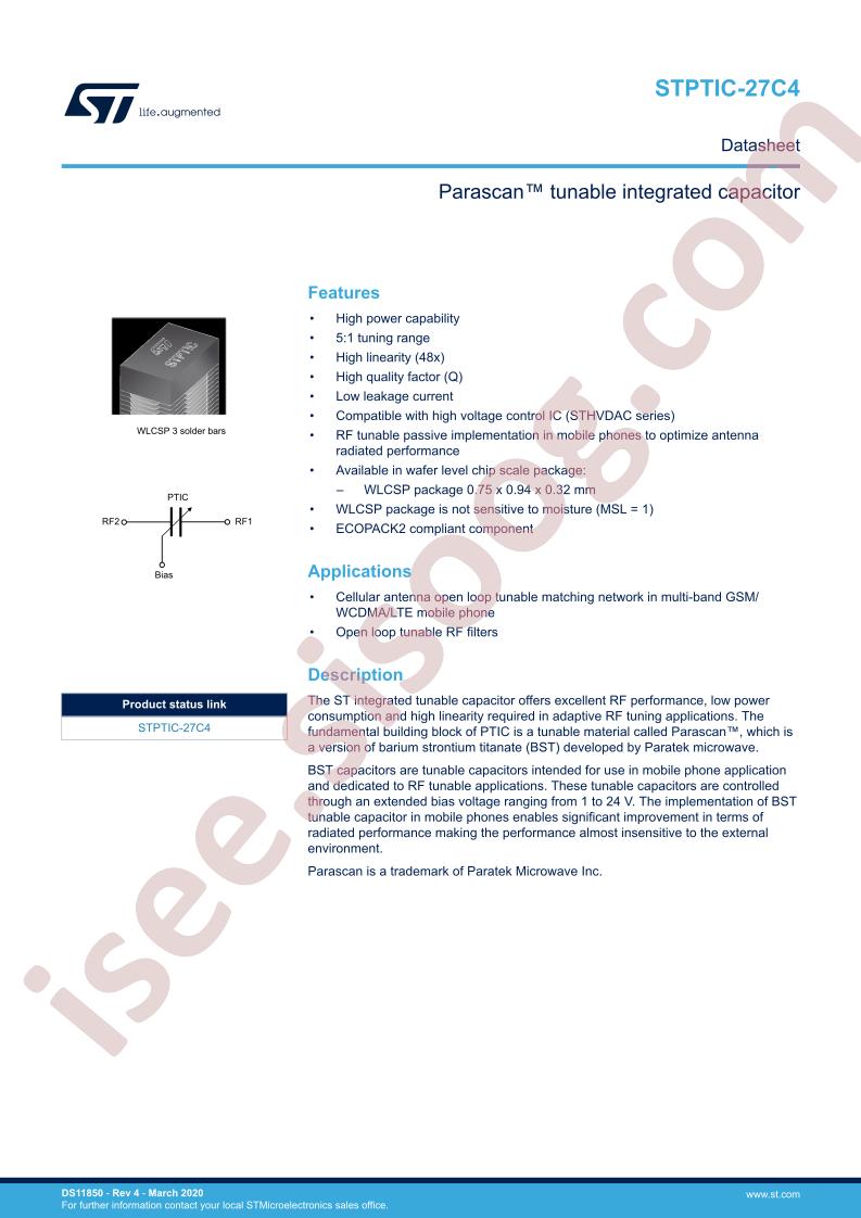 STPTIC-27L2C4 Datasheet