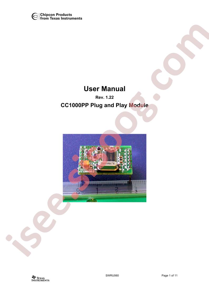CC1000PP User Manual