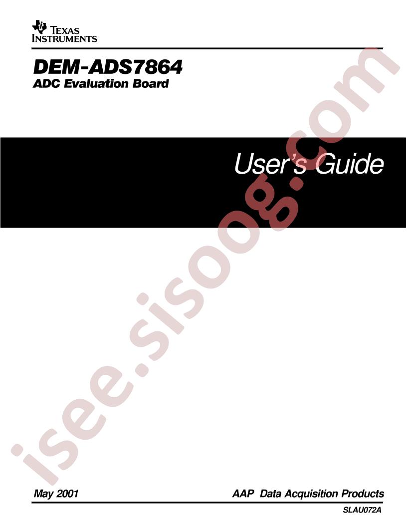 DEM-ADS7864 Users Guide