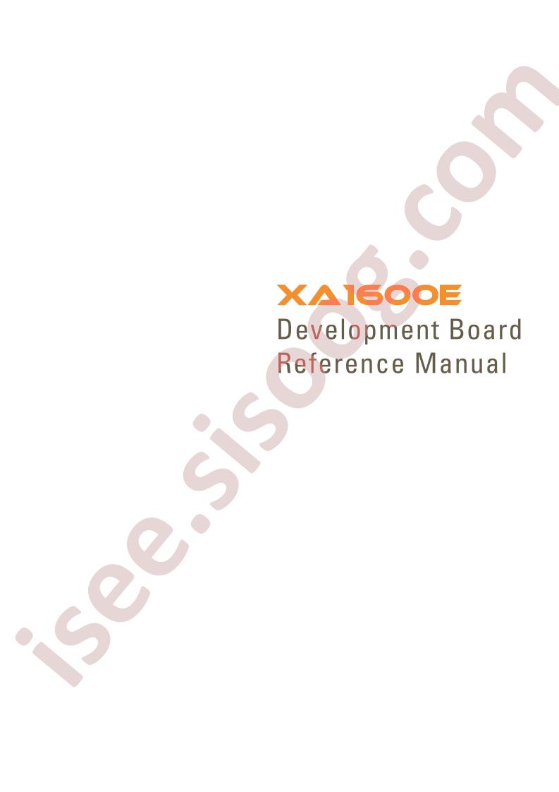 XA1600E Ref Manual